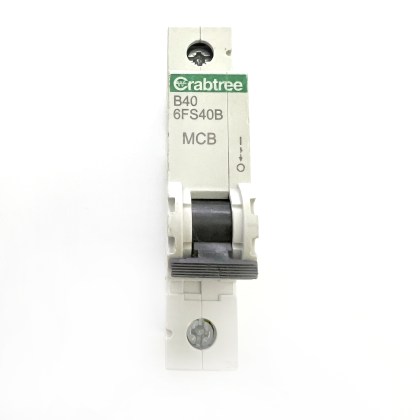 Crabtree 6FS40B White Clip B40 40A 40 Amp MCB Circuit Breaker Type B